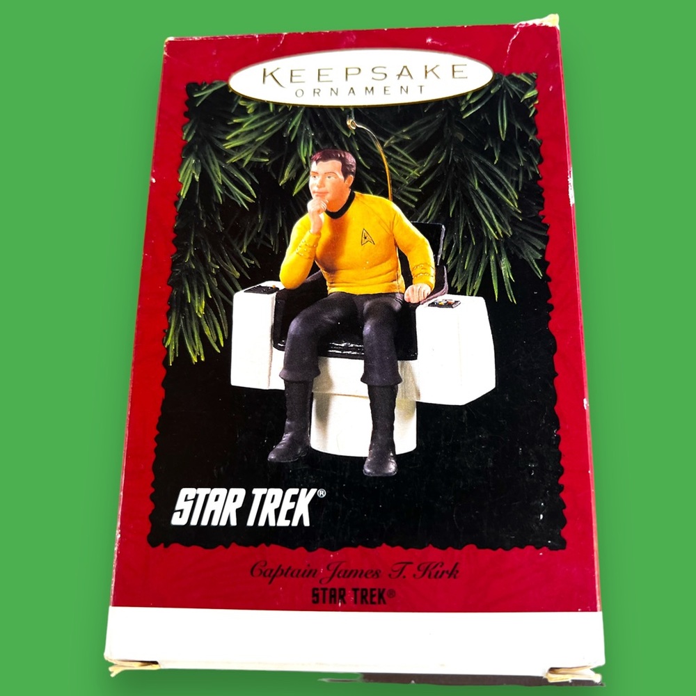 1995 Hallmark Keepsake Vintage Star Trek Captain James T Kirk Christmas Ornament